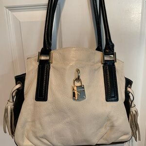 Dana Buchman Black & Cream Shoulder Bag